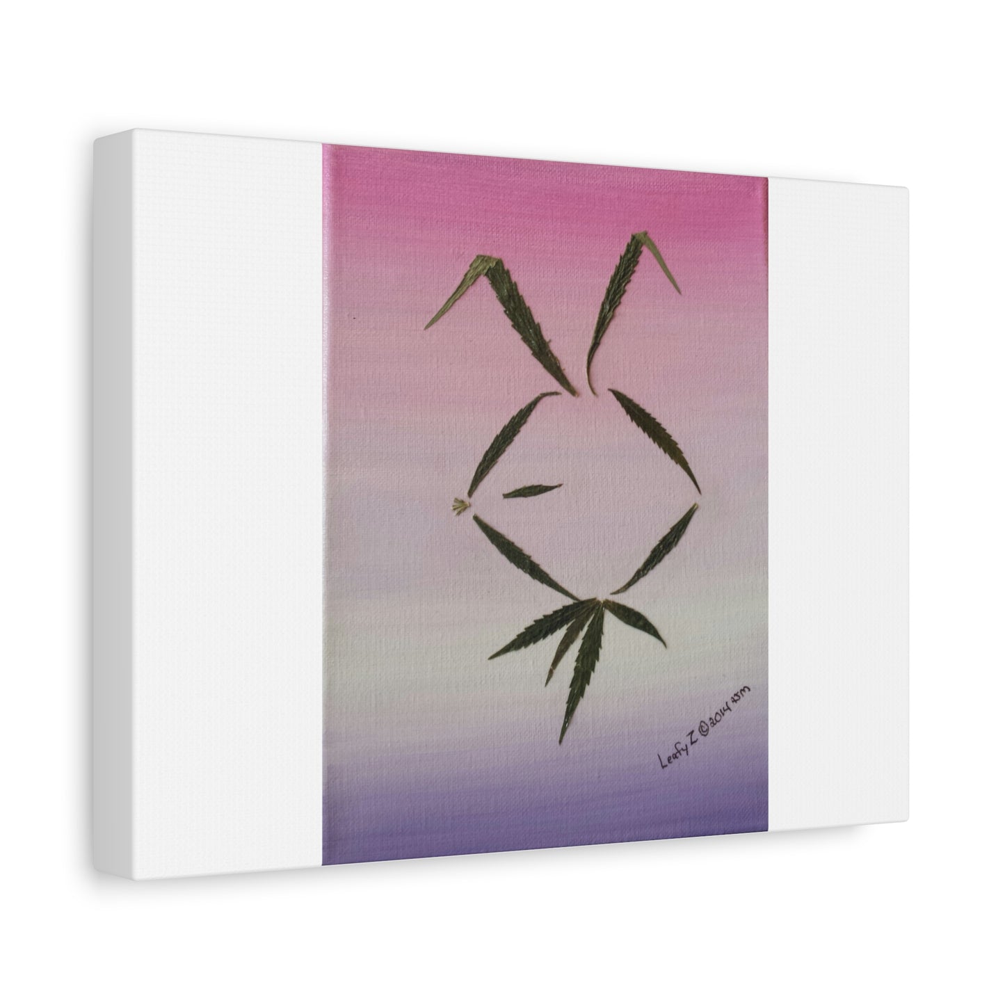 Matte Canvas, Stretched, 1.25" - Budz Bunny LeafyZ Art Est. 2014