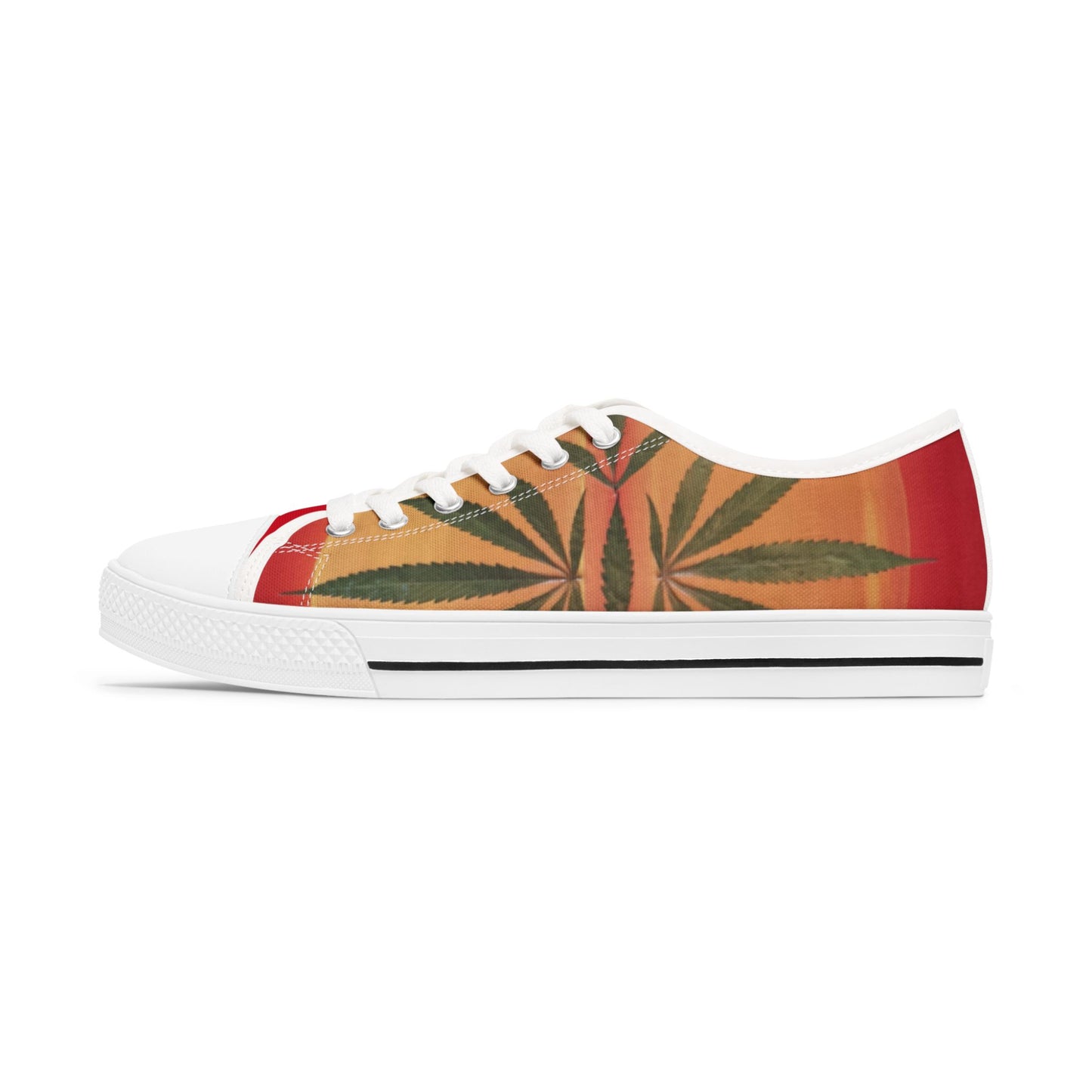 Women's Low Top Sneakers Tequila Sunrise Sneeks LeafyZ