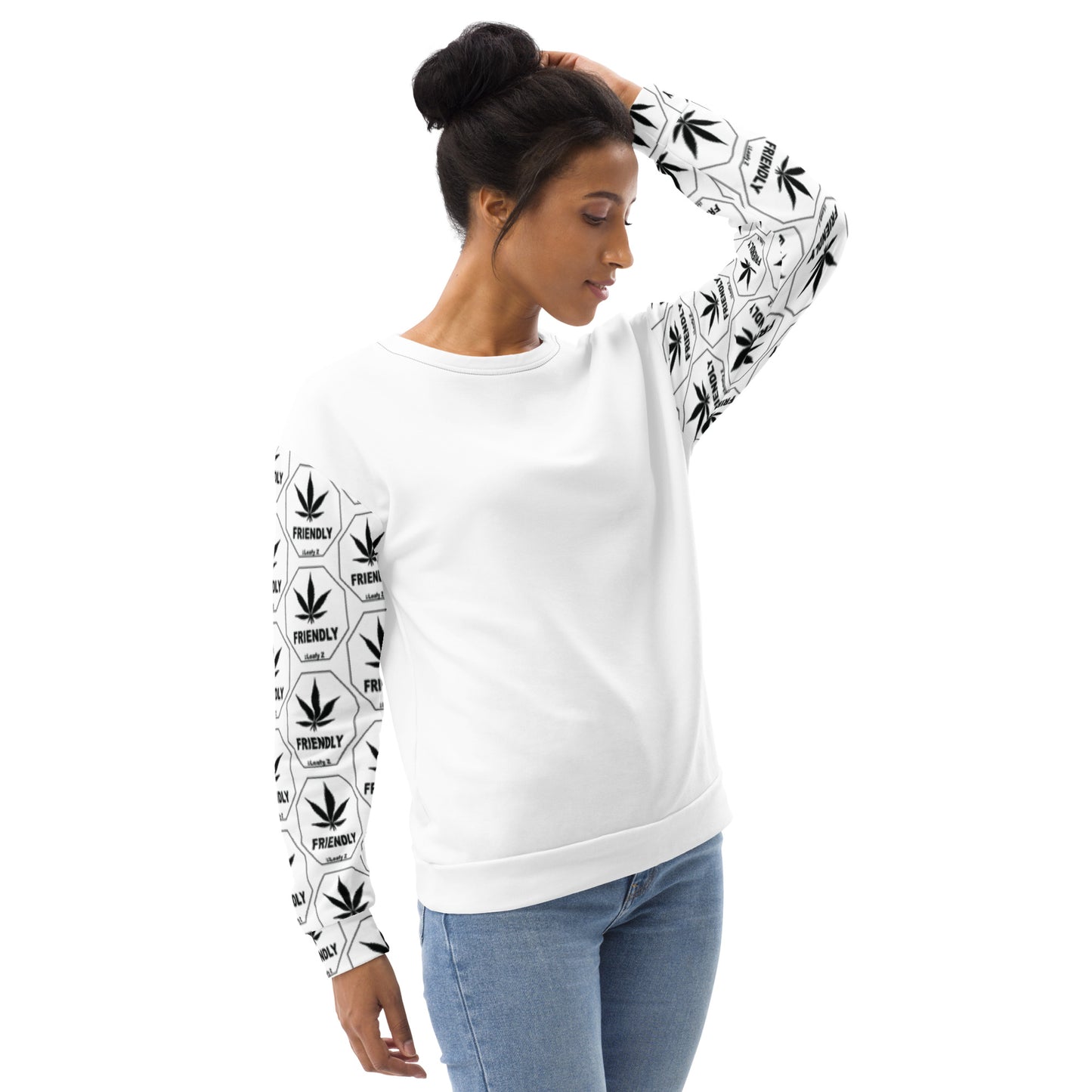 Pothead Unisex Sweatshirt Pot Friendly LeafyZ