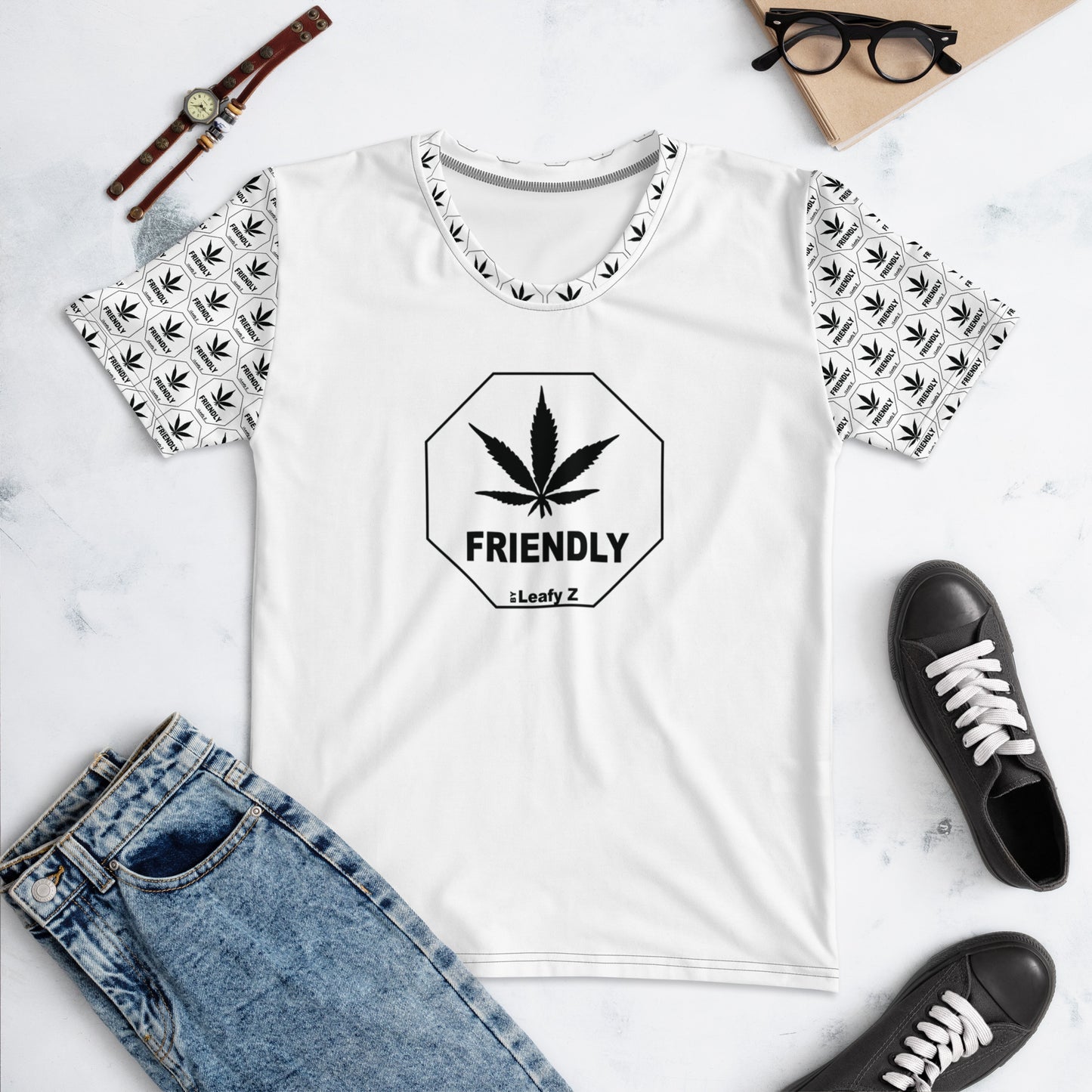 Women's Pothead T-shirt LeafyZ Pot Friendly