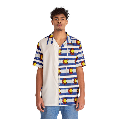 Colorado Flag Men's Hawaiian  Pothead Shirt (AOP)