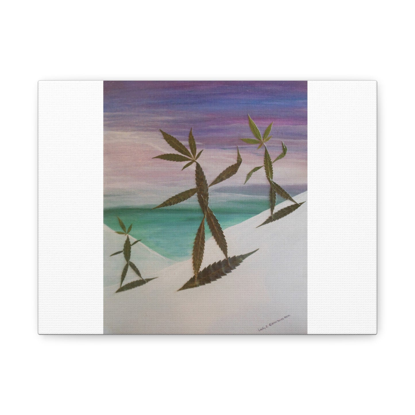 Matte Canvas, Stretched, 1.25" - Snow Boarderz LeafyZ Art Est. 2014