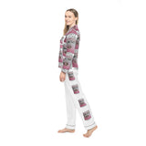 Women's pothead Satin Pajamas (AOP)