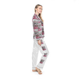 Women's pothead Satin Pajamas (AOP)