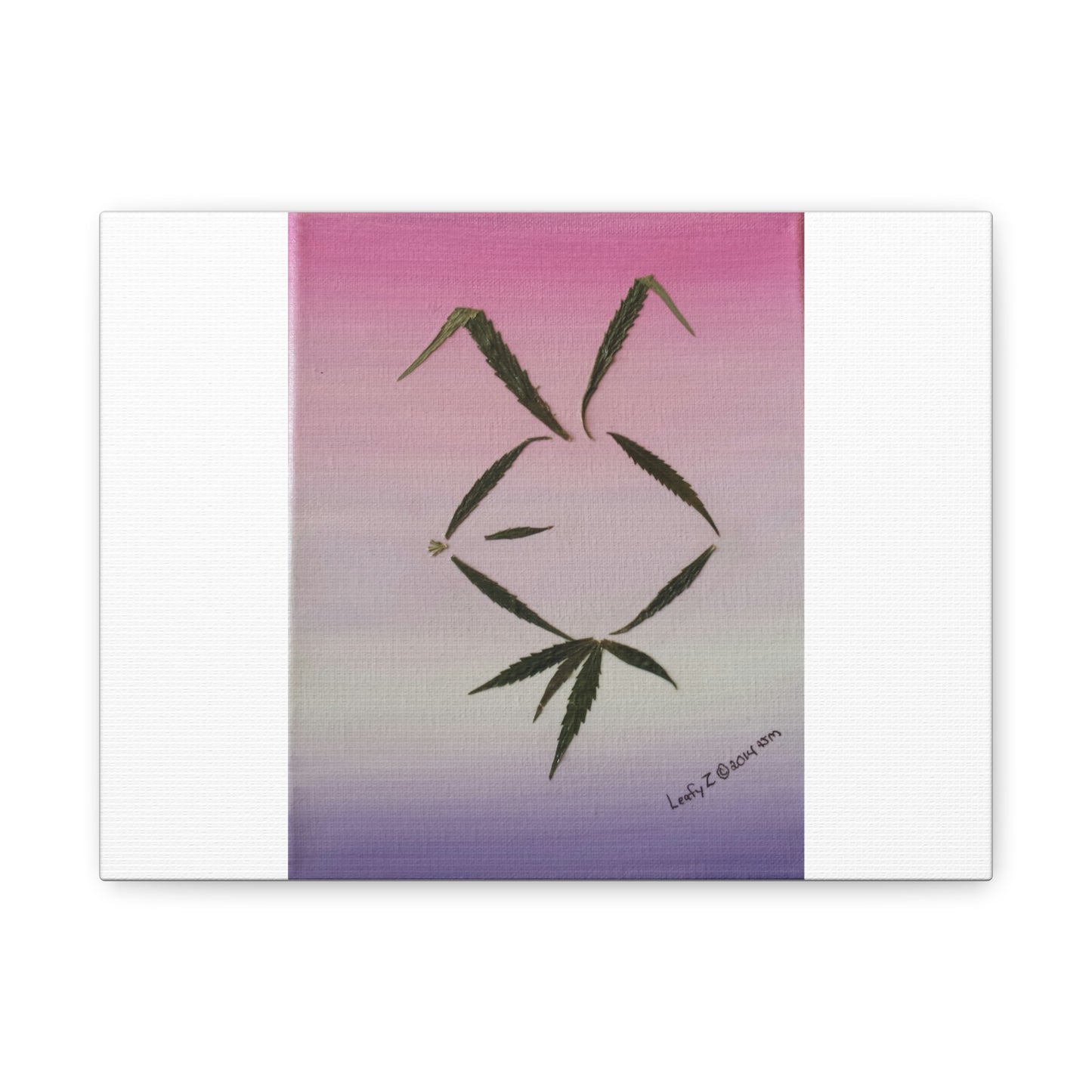 Matte Canvas, Stretched, 1.25" - Budz Bunny LeafyZ Art Est. 2014