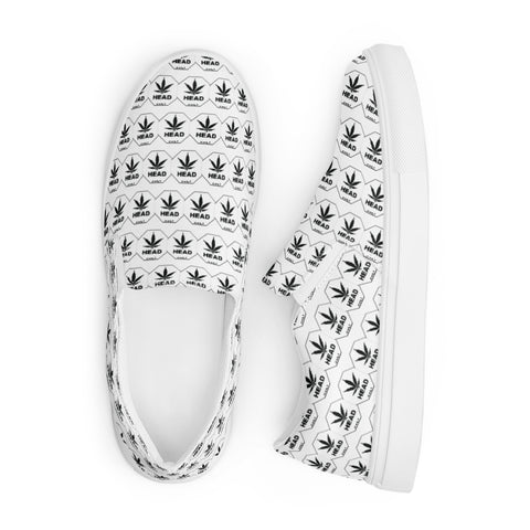 Pothead men’s white pot head slip-on canvas shoes