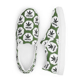 Pothead men’s green khaki pot head slip-on canvas shoes