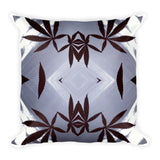 Black Abstract Pot Leaf Throw Pillow