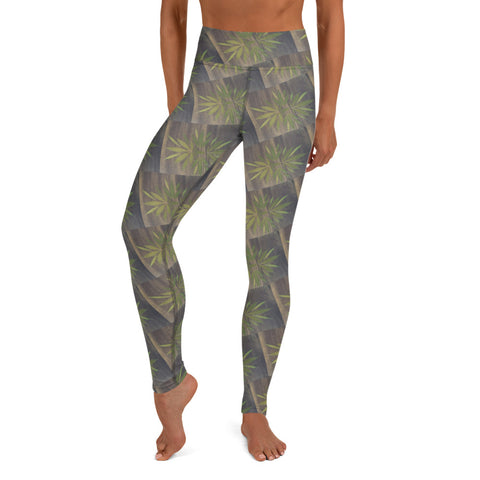 Potleaf Cannamo Pothead Yoga Leggings Leafy Z Designs